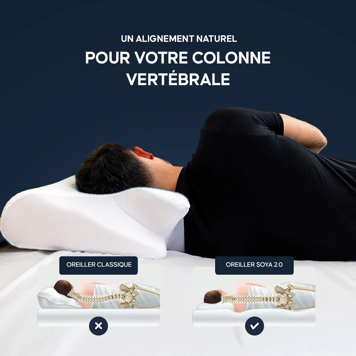 Healoa® Nackenstützkissen aus Memory-Schaum