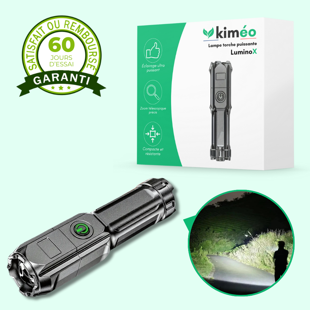 LuminoX – Leistungsstarke Taschenlampe mit Teleskopzoom