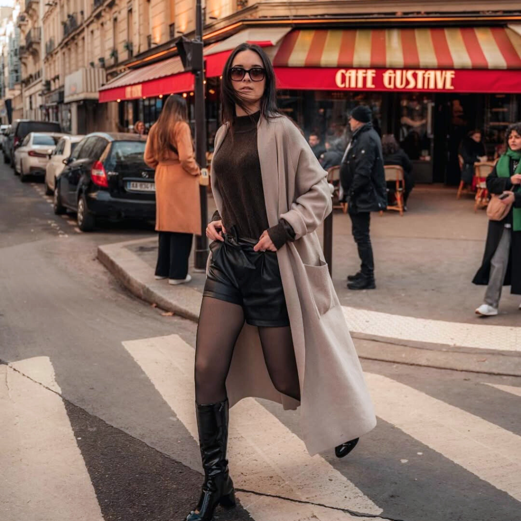 Transparente Fleece-Strumpfhose