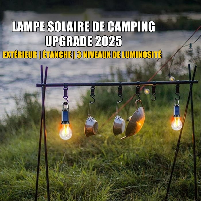 Nur noch heute im Angebot! 🔥 Neue Vintage-Solar-Campinglampe mit Haken (Modelljahr 2025)