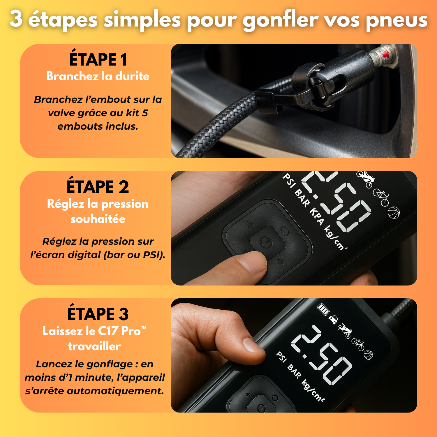 C17 Pro™ – Professioneller und intelligenter Akku-Luftkompressor