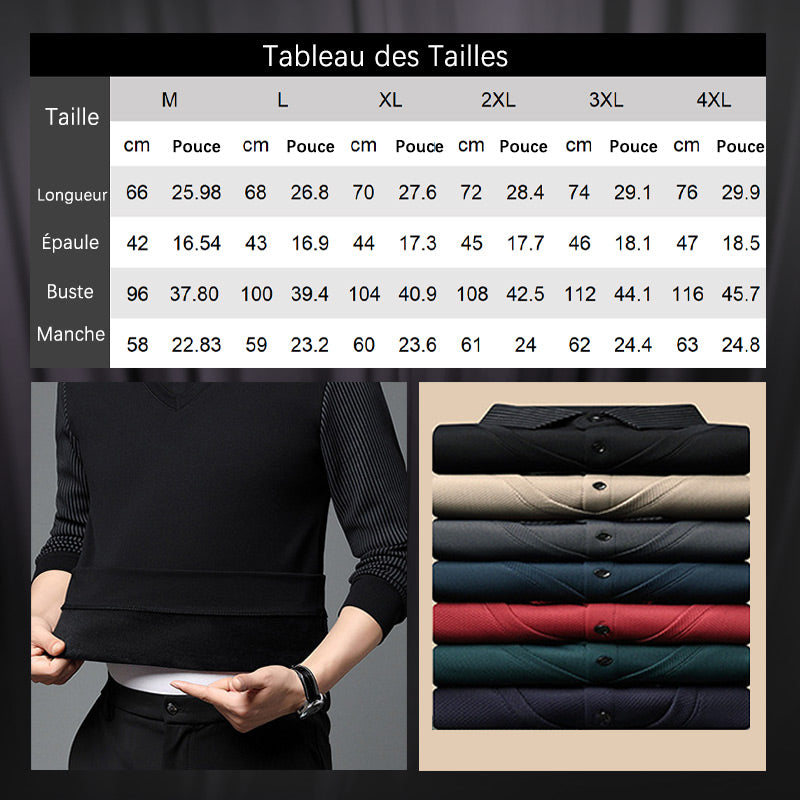 🔥49 % Rabatt! 🍂 2-teiliges Hemden-Set mit Streifenkragen – Herbst-/Winter-Style aus atmungsaktiver und bequemer Baumwolle 👔📦