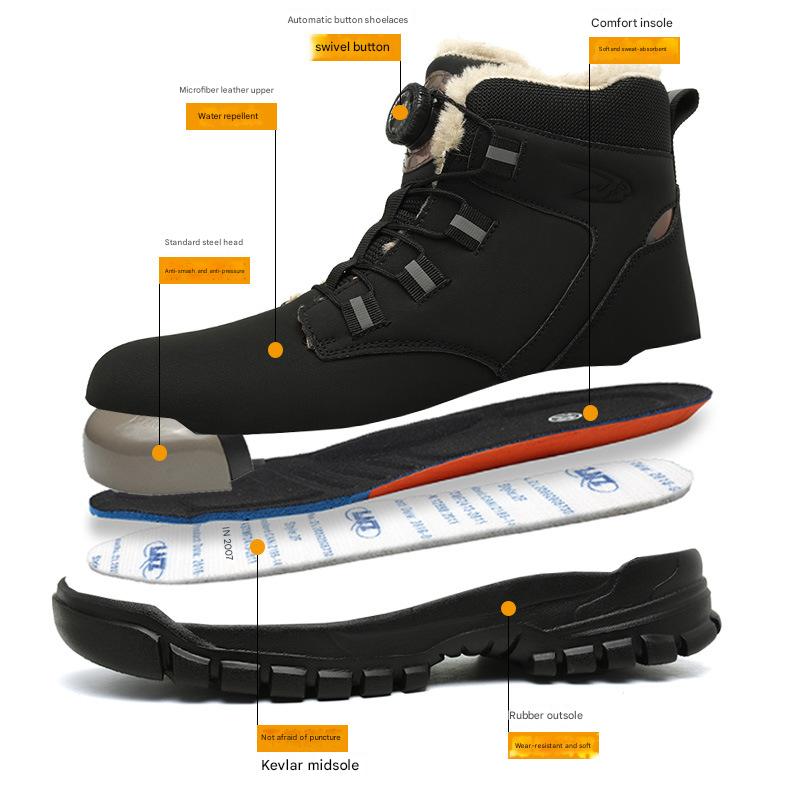 🔥Kostenloser Versand – Unisex S3 leichte, rutschfeste Sicherheitsschuhe ✅👍 mit stoßfesten Zehenkappen, Druck- und Quetschschutz