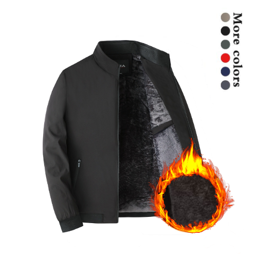 Warme, schlichte Herrenjacke mit Reißverschluss – 💪 Knitterarm, winddicht, wasserdicht gegen Regen und Schnee!