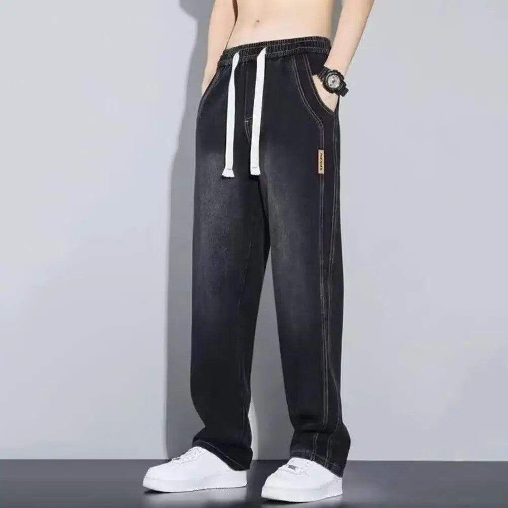 Herren-Jeans mit geradem Bein aus Premium-Baumwolle