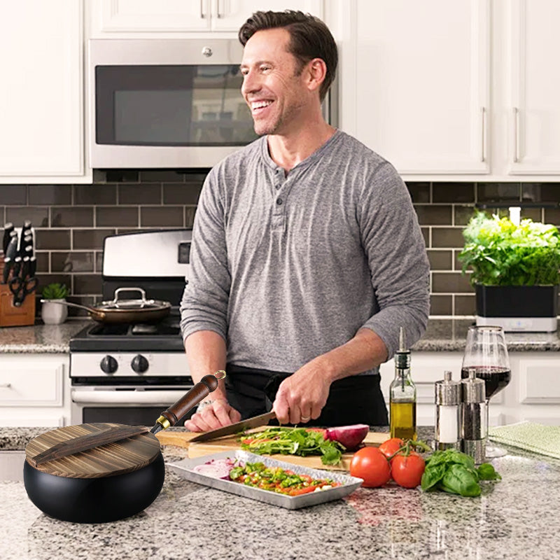 🔥Zeitlich begrenztes Angebot🔥Dickwandiger, unbeschichteter Eisentopf 