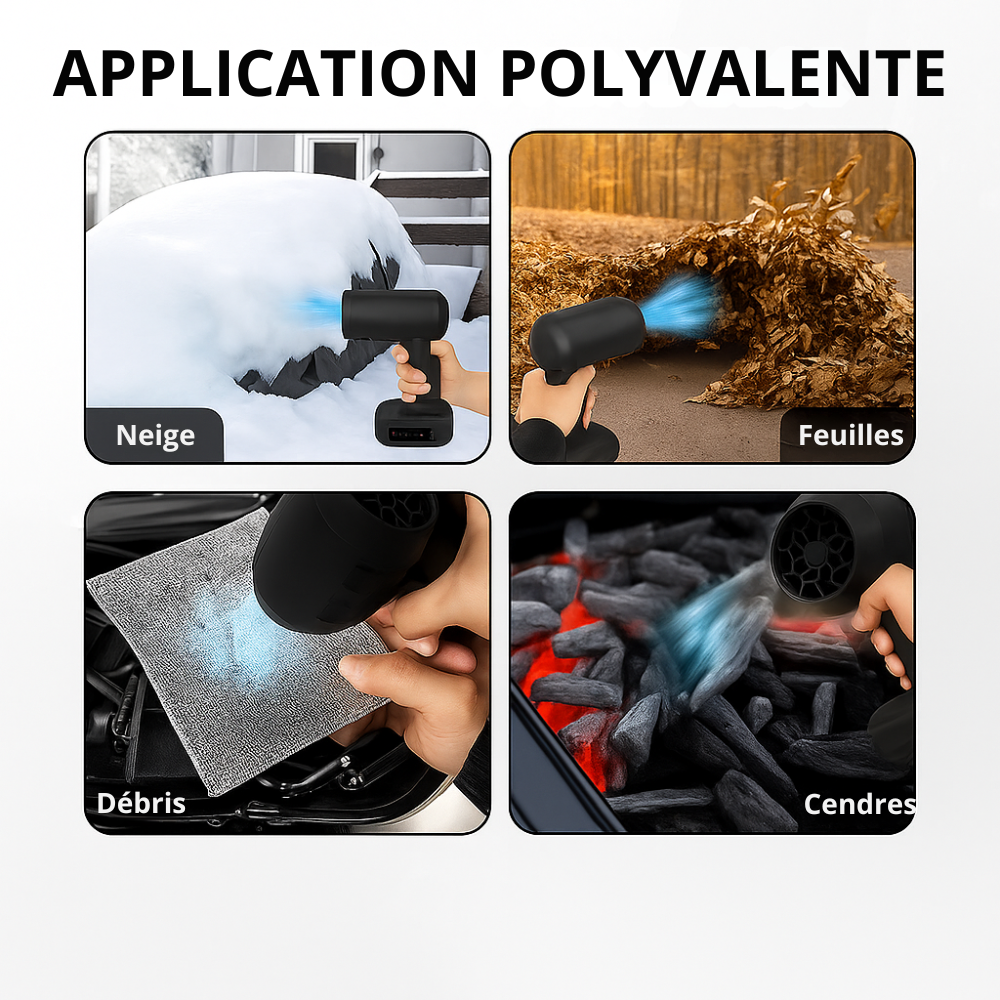 LeafBreeze™ | Akku-Laubbläser für die schnelle Beseitigung von Laub, Schmutz, Staub und alltäglichem Unrat 