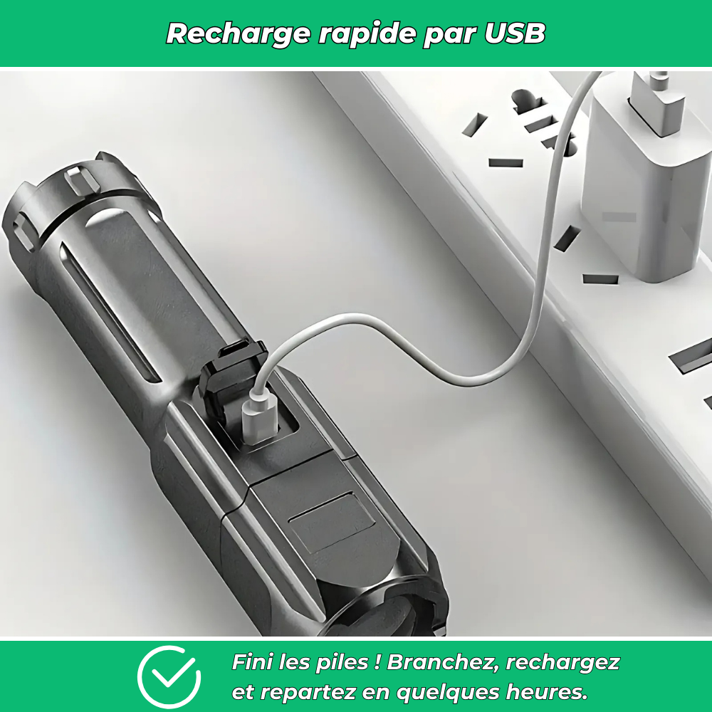 LuminoX – Leistungsstarke Taschenlampe mit Teleskopzoom