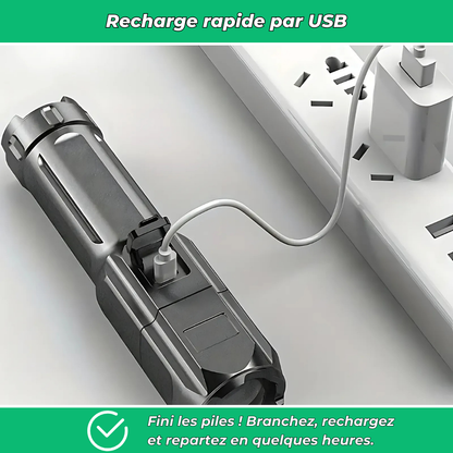 LuminoX – Leistungsstarke Taschenlampe mit Teleskopzoom