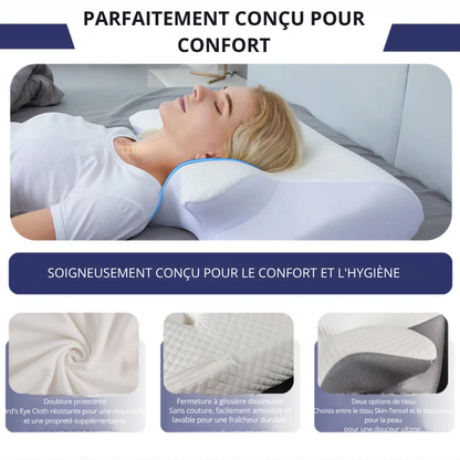 ErgoLine™ | Besser schlafen, erfrischt aufwachen – ergonomische Nacken- und Rückenstütze die ganze Nacht 