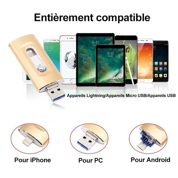 LETZTER TAG: 49 % Rabatt ⚡ 3-in-1 USB 3.0-Flash-Laufwerk, Hochgeschwindigkeits-Speichergerät