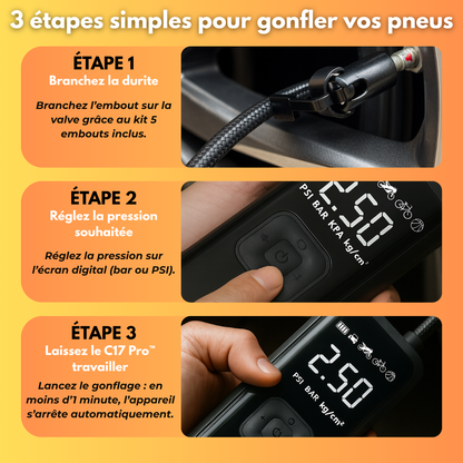 C17 Pro™ – Professioneller und intelligenter Akku-Luftkompressor 