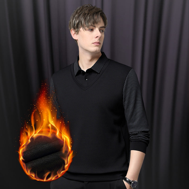 🔥49 % Rabatt! 🍂 2-teiliges Hemden-Set mit Streifenkragen – Herbst-/Winter-Style aus atmungsaktiver und bequemer Baumwolle 👔📦 