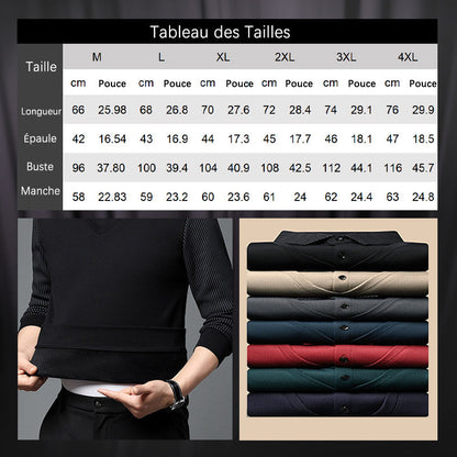 🔥49 % Rabatt! 🍂 2-teiliges Hemden-Set mit Streifenkragen – Herbst-/Winter-Style aus atmungsaktiver und bequemer Baumwolle 👔📦 