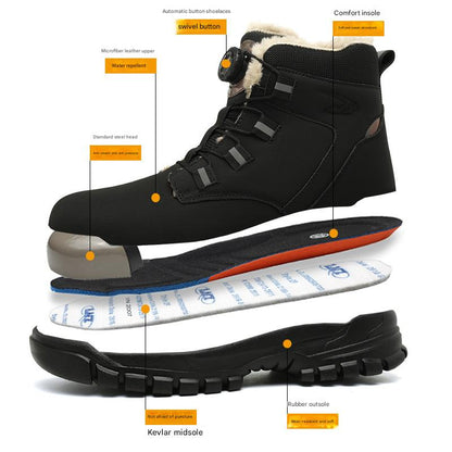 🔥Kostenloser Versand – Unisex S3 leichte, rutschfeste Sicherheitsschuhe ✅👍 mit stoßfesten Zehenkappen, Druck- und Quetschschutz