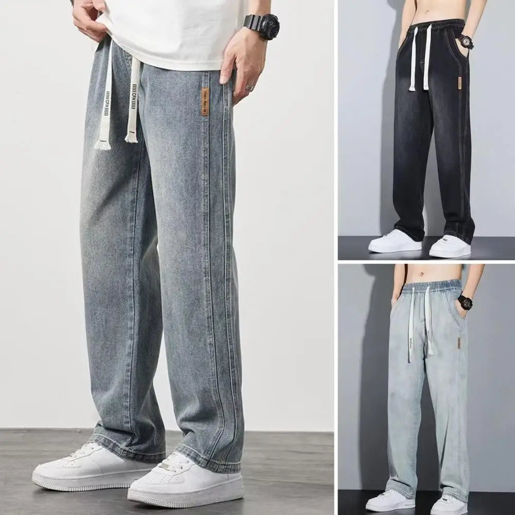 Herren-Jeans mit geradem Bein aus Premium-Baumwolle 