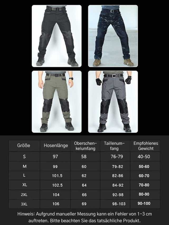 Herren elastische wasserdichte taktische Hose 