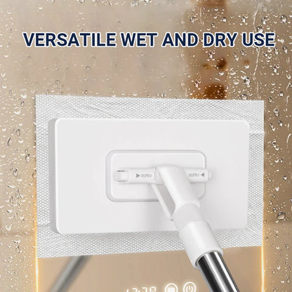 Einweg-Staubmopp mit 4 wiederverwendbaren Tüchern