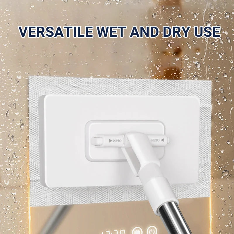 Einweg-Staubmopp mit 4 wiederverwendbaren Tüchern